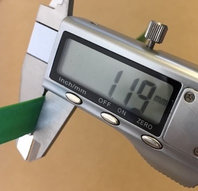 Caliper reading across a completed insulated ribbon assembly