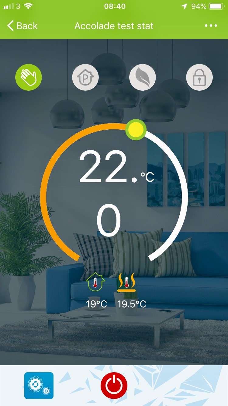 SMARTstat mobile app interface