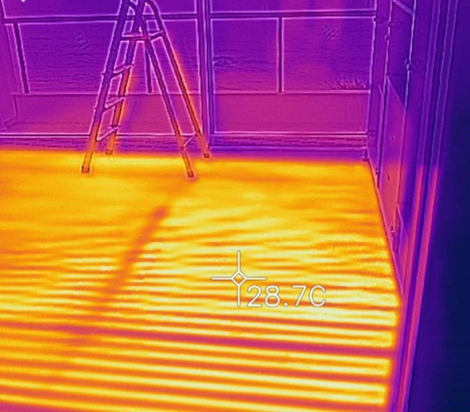 Thermal view of heat distribution